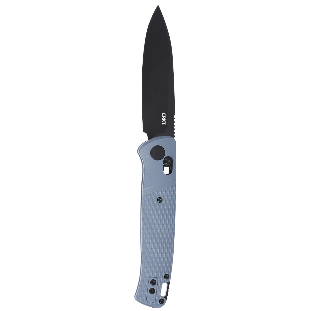 CRKT Counterpart Crossbar 12C27 katlanır çakı; gri GRN kabze, siyah drop point bıçak ve crossbar kilit