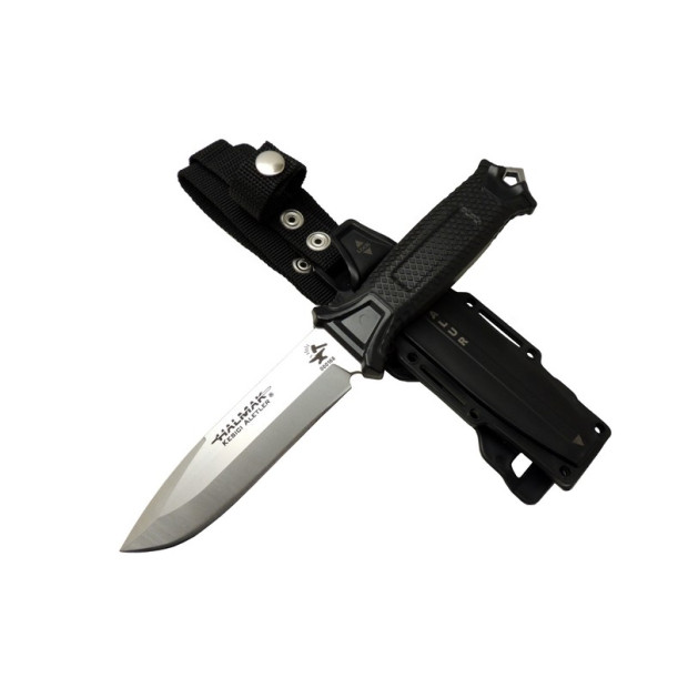 Halmak Salur N690 Tactical sabit bıçak ve plastik taktik kılıf